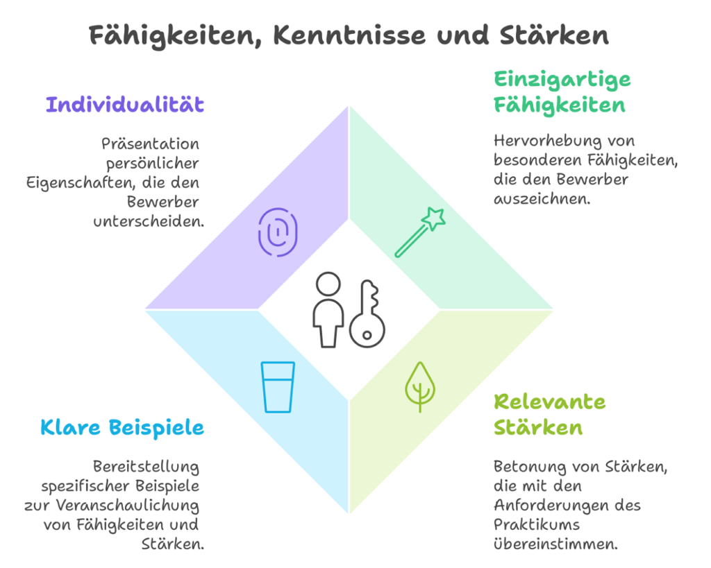 Fähigkeiten Kenntnisse Stärken Praktikum Bewerbungsschreiben