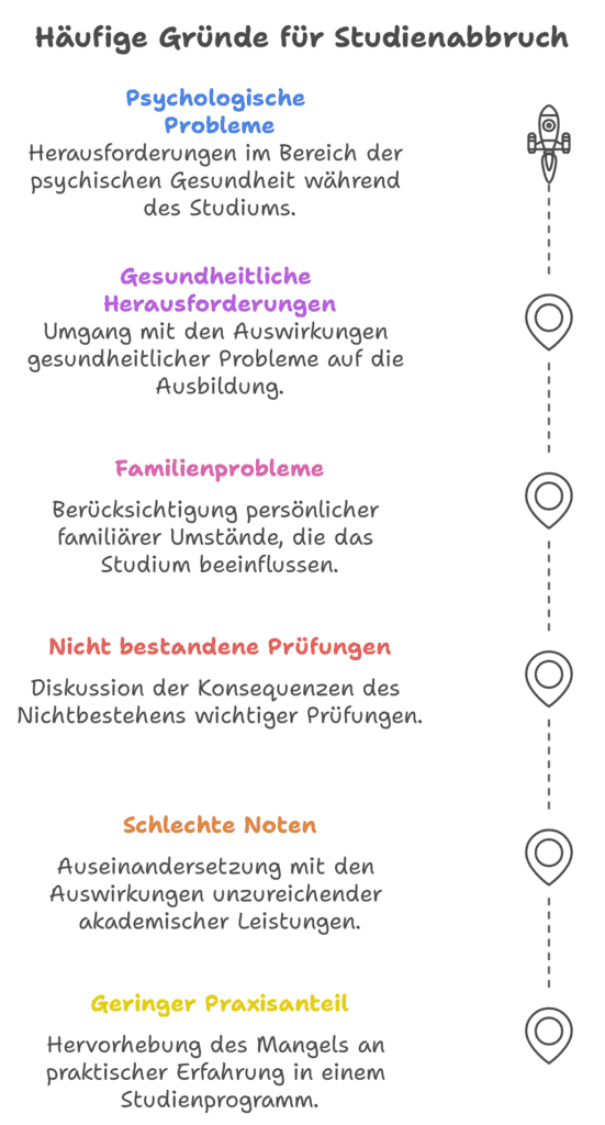 Typische Gründe Studienabbruch