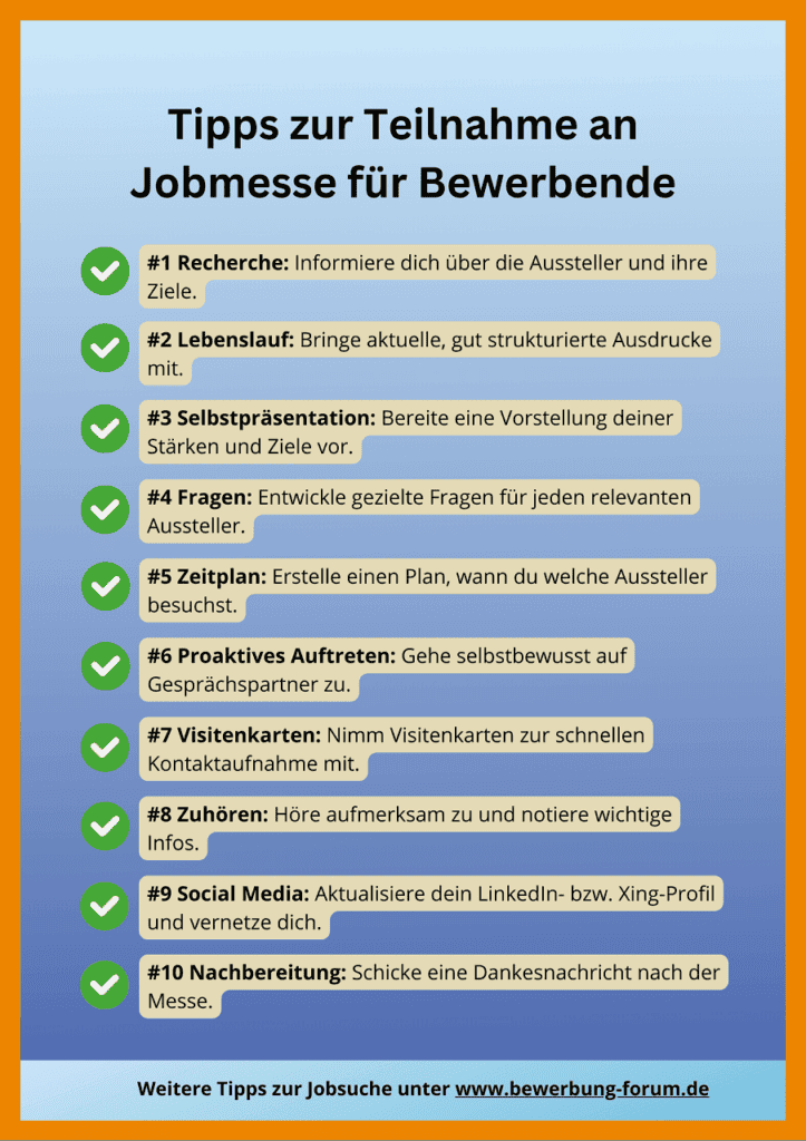 Jobmesse Tipps Vorbereitung Karrieremesse