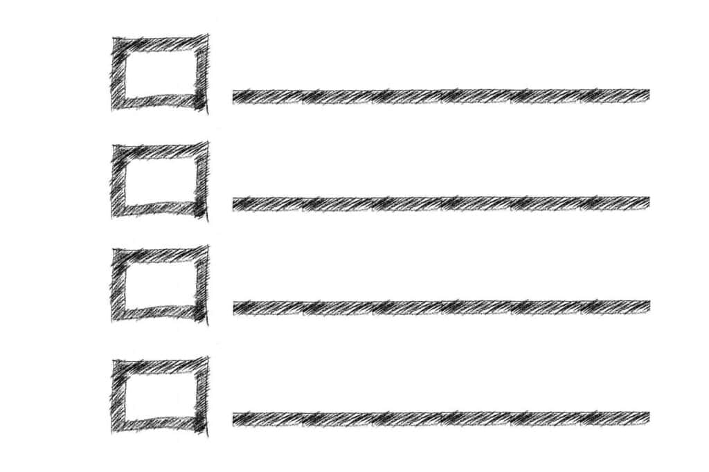 Grafik mit Checkliste als Symbol für Artikel "Kategorien im Lebenslauf"
