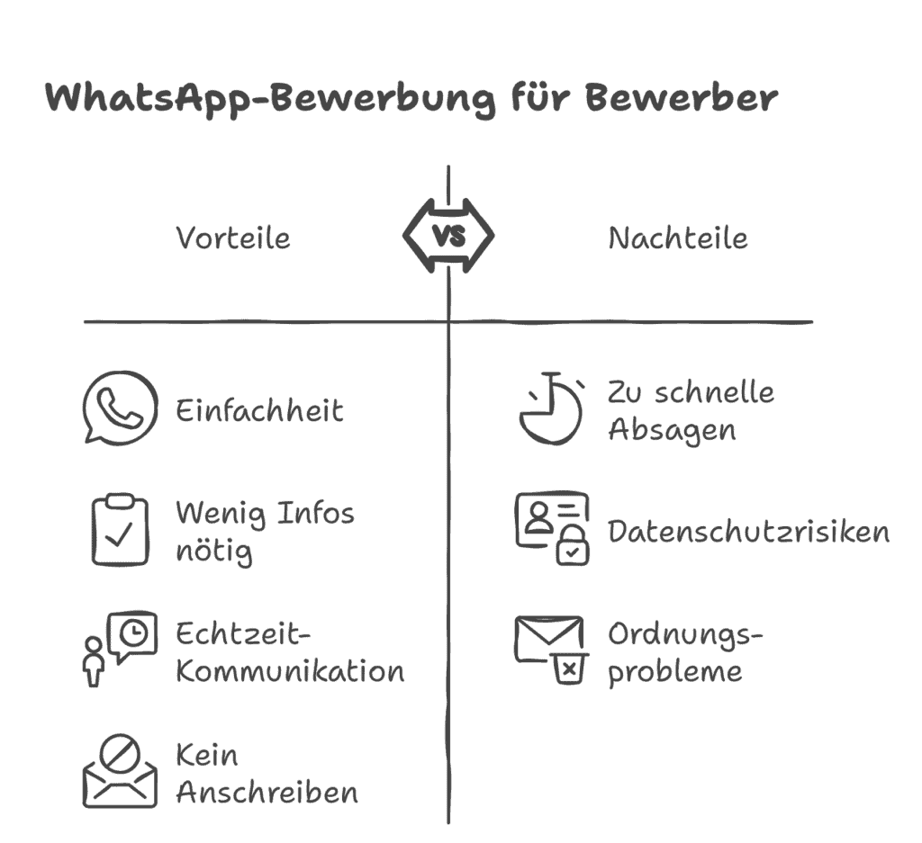 WhatsApp-Bewerbung Vorteile Nachteile